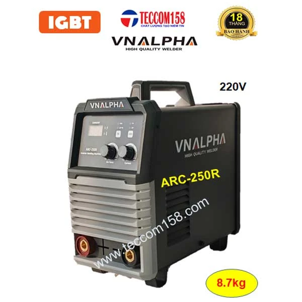 VNALPHA ARC-250R CHUYÊN QUE 4LY 100% 5LY 60% TÍCH HỢP CHẾ ĐỘ LIFT TIG HÀN INNOX MỎNG  INPUT 220V CẤU HÌNH 6 BO 8 IGBT ĐẦU TIÊN TẠI VN