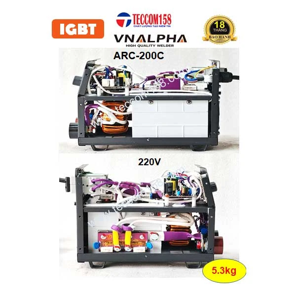 VNALPHA ARC-200C CHUYÊN QUE 3LY2 100% 4LY 80% CẤU HÌNH 5 BO 4 IGBT ĐẦU TIÊN VN, INPUT 220V