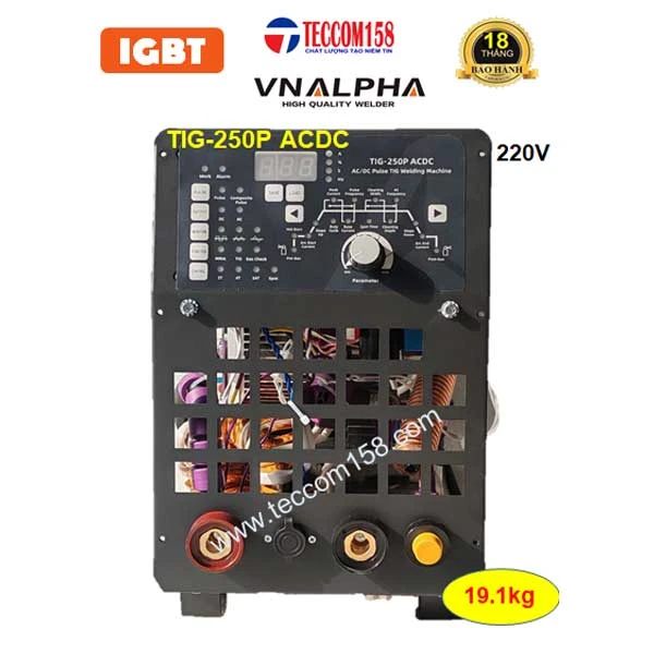 VNALPHA TIG-250P ACDC HÀN MỌI VẬT  LIÊU NHƯ MÁY LASER CẤU HÌNH 9 BO 8 IGBT 4 KHÁNG INPUT 220V ĐẦU TIÊN TẠI VIỆT NAM