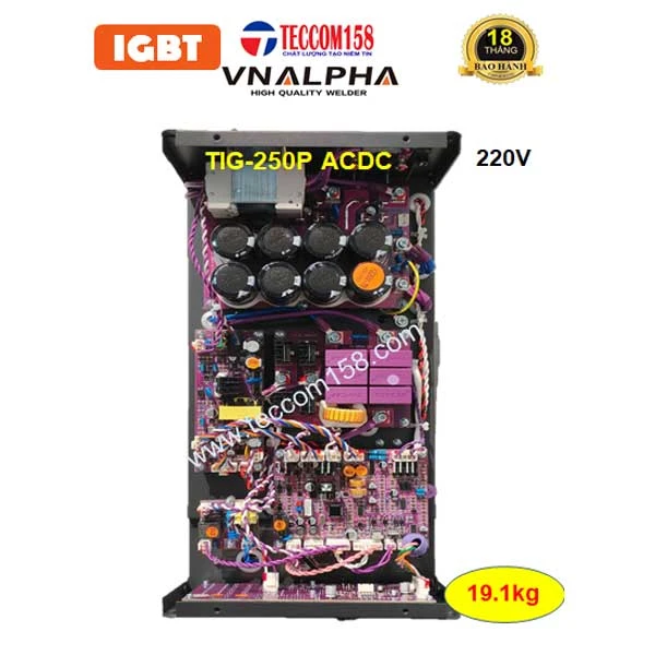 VNALPHA TIG-250P ACDC HÀN MỌI VẬT  LIÊU NHƯ MÁY LASER CẤU HÌNH 9 BO 8 IGBT 4 KHÁNG INPUT 220V ĐẦU TIÊN TẠI VIỆT NAM